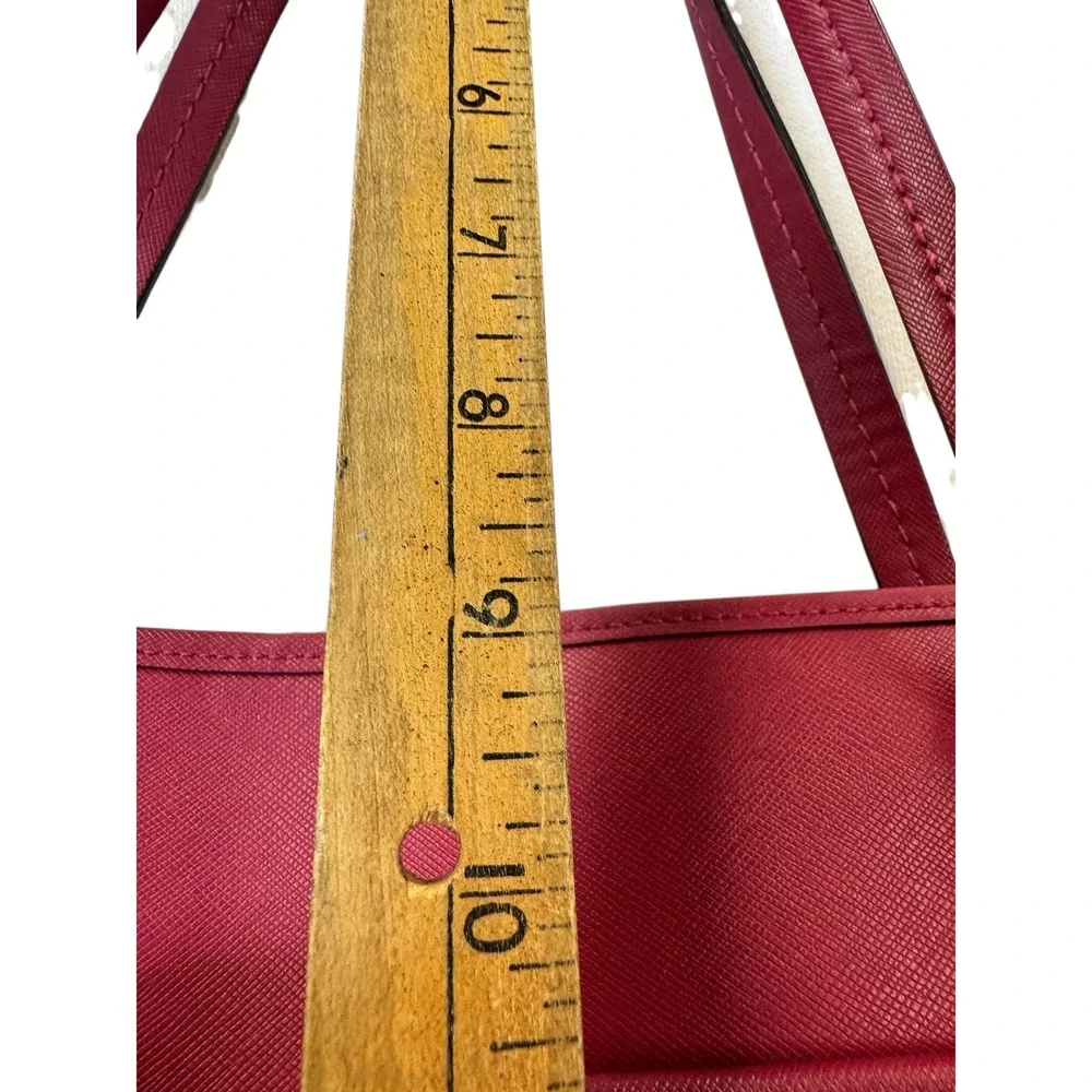 Coach Raspberry Pink Leather East West Gallery‎ Tote Bag Purse Handbag